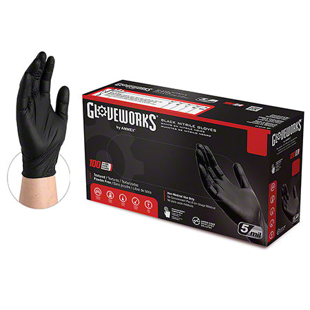 Ammex Gloveworks Nitrile Industrial Grade Gloves