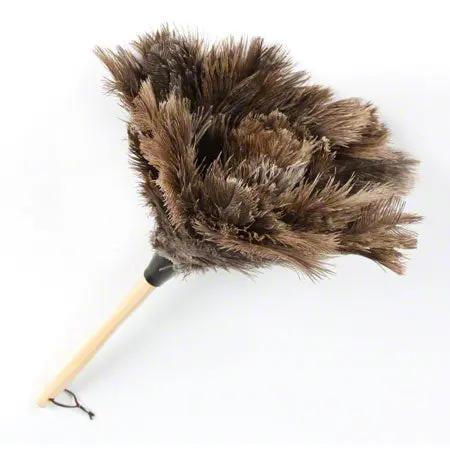 LS-D23SEC RDI Gray Ostrich Feather Duster w/Wooden Handle - 24" Lambskin