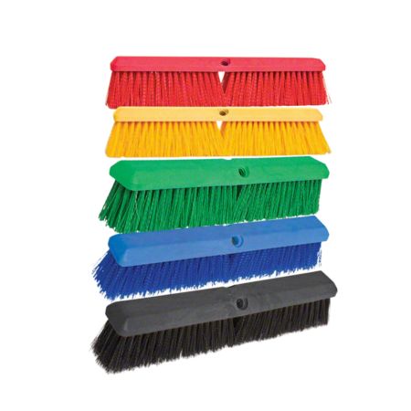 Malish Color Coded Crimped Poly Push Broom