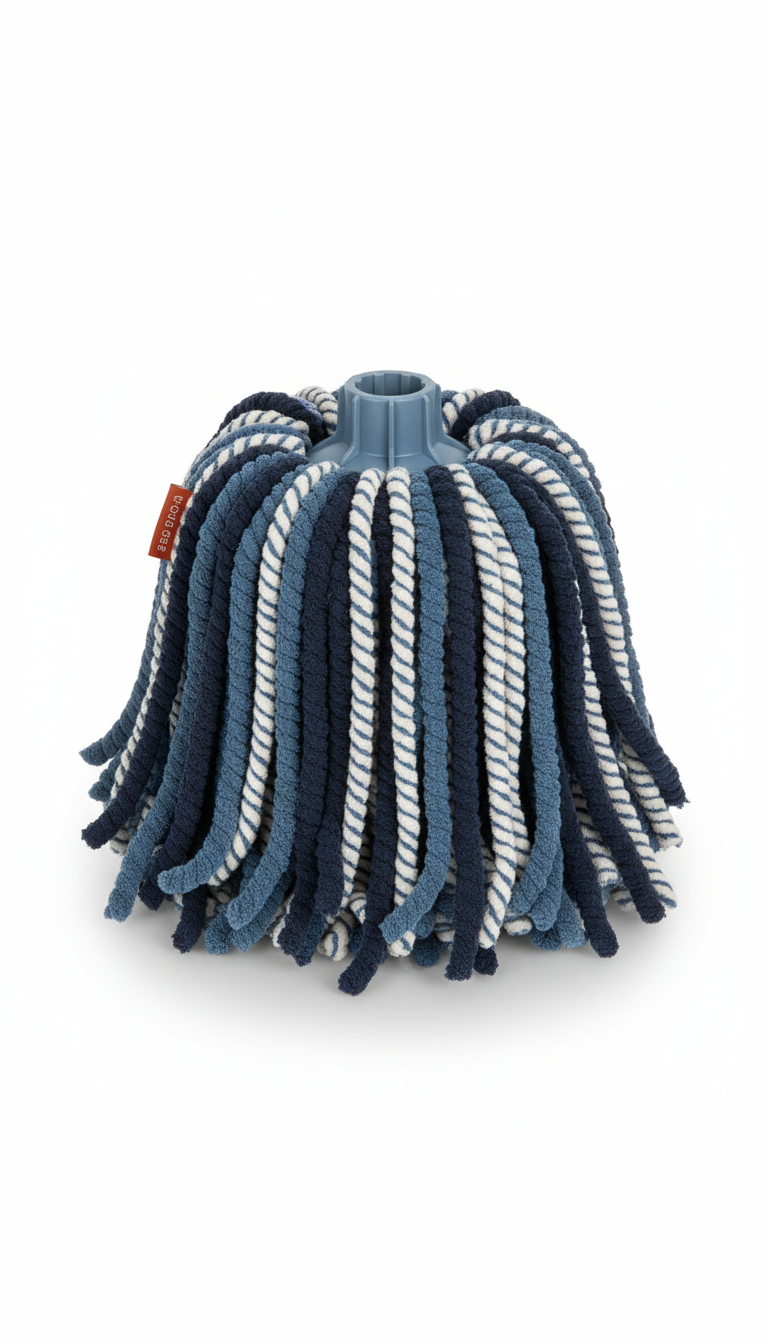 Microfiber mop head for high-volume cleaning