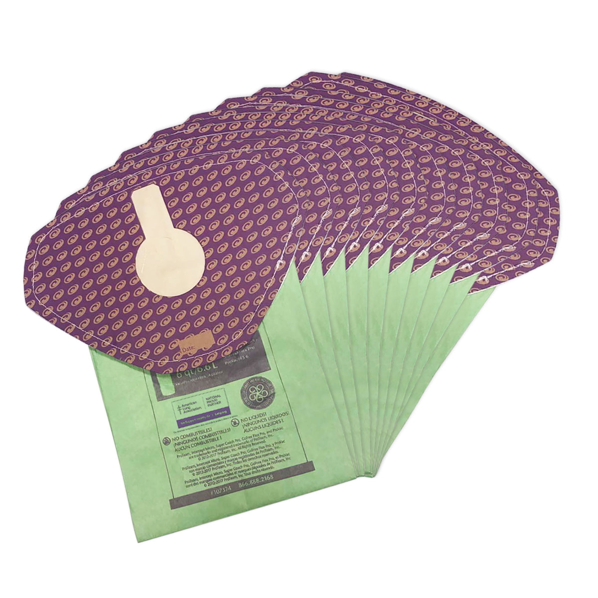 PRO-107374 INTERCEPT MICRO FILTER, SUPER COACH PRO 6/PROVAC 6/GOFIT 6, CLOSED COLLAR, 10-PACK