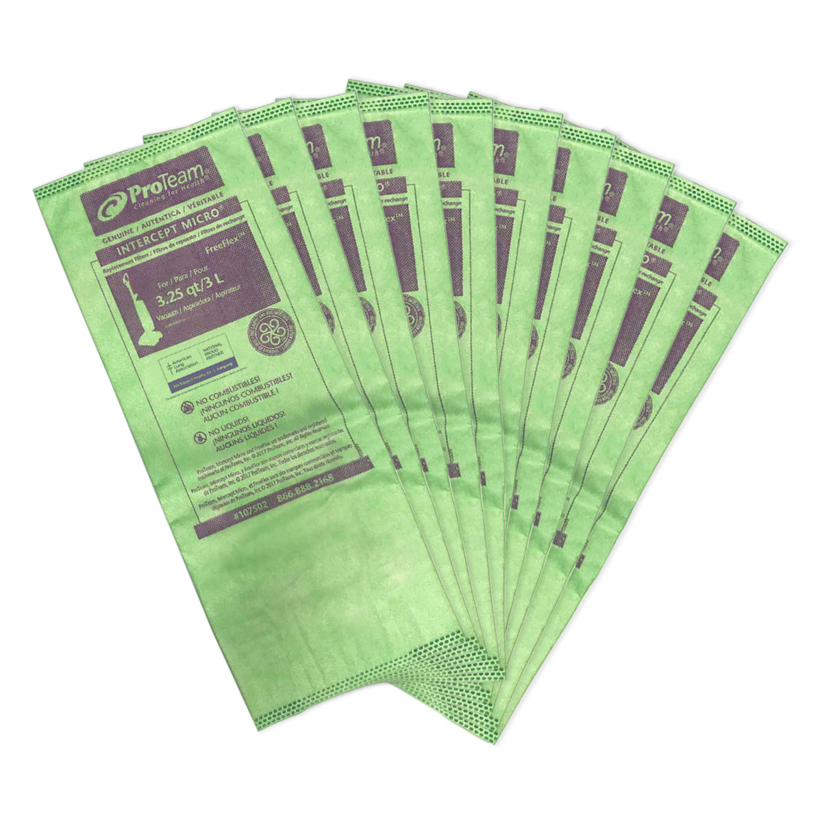 PRO-107502 INTERCEPT MICRO FILTER, FREEFLEX UPRIGHT, 10-PACK