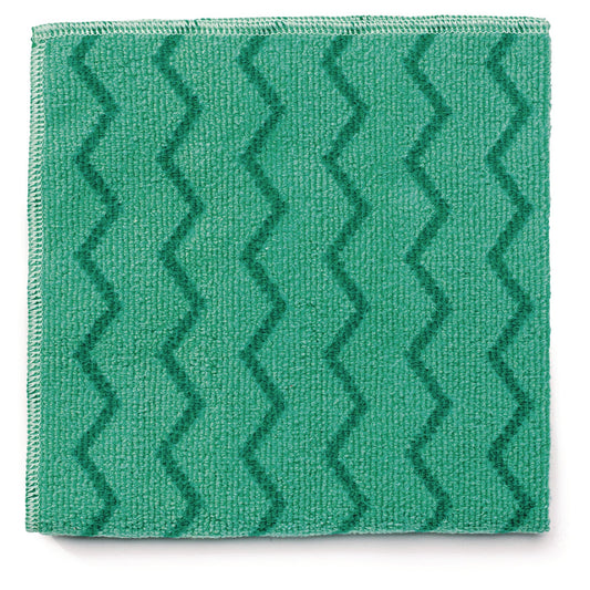 RCPQ620 Reusable Cleaning Cloths, Microfiber, 16 X 16, Green, 12/carton RUBBERMAID COMMERCIAL PROD.