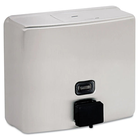 BOB4112 ConturaSeries Surface-Mounted Liquid Soap Dispenser, 40 oz, 7 x 3.31 x 6.13, Satin Finish Stainless Steel Bobrick