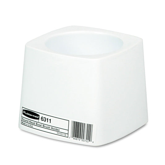 RCP631100WE Commercial-Grade Toilet Bowl Brush Holder, White RUBBERMAID COMMERCIAL PROD.