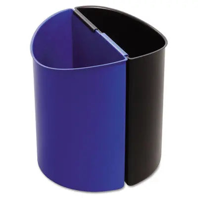 SAF9927BB Desk-Side Recycling Receptacle, 3 gal, Plastic, Black/Blue SAFCO PRODUCTS