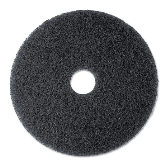 MMM08278 Low-Speed High Productivity Floor Pads 7300, 20In. Diameter, Black, 5/carton MMM