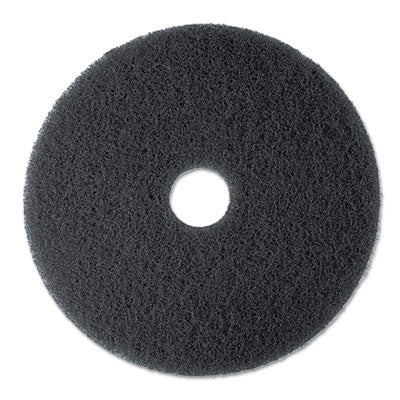 MMM08375 Low-Speed Stripper Floor Pad 7200, 13" Diameter, Black, 5/carton