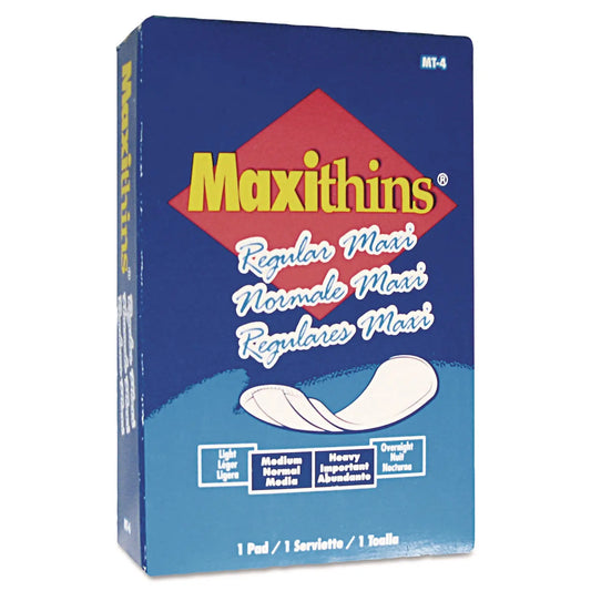 HOSMT4FS Maxithins Vended Sanitary Napkins #4, Maxi, 100 Individually Boxed Napkins/carton HOSPECO