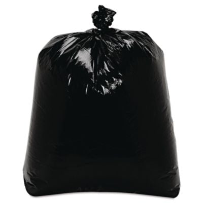 TRNML2432 Low-Density Can Liners, 16 gal, 0.7 mil, 24" x 32", Black, Flat Pack, 500/Carton