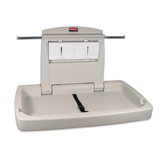 RCP781888 Sturdy Station 2 Baby Changing Table, 33.5 X 21.5, Platinum RUBBERMAID COMMERCIAL PROD.