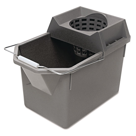 RCP6194STL Pail/Strainer Combination, 15 qt, Steel Gray