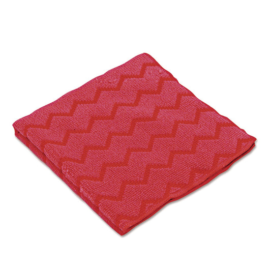 RCPQ620RED Hygen Microfiber Cleaning Cloths, 16 X 16, Red, 12/carton RUBBERMAID COMMERCIAL PROD.