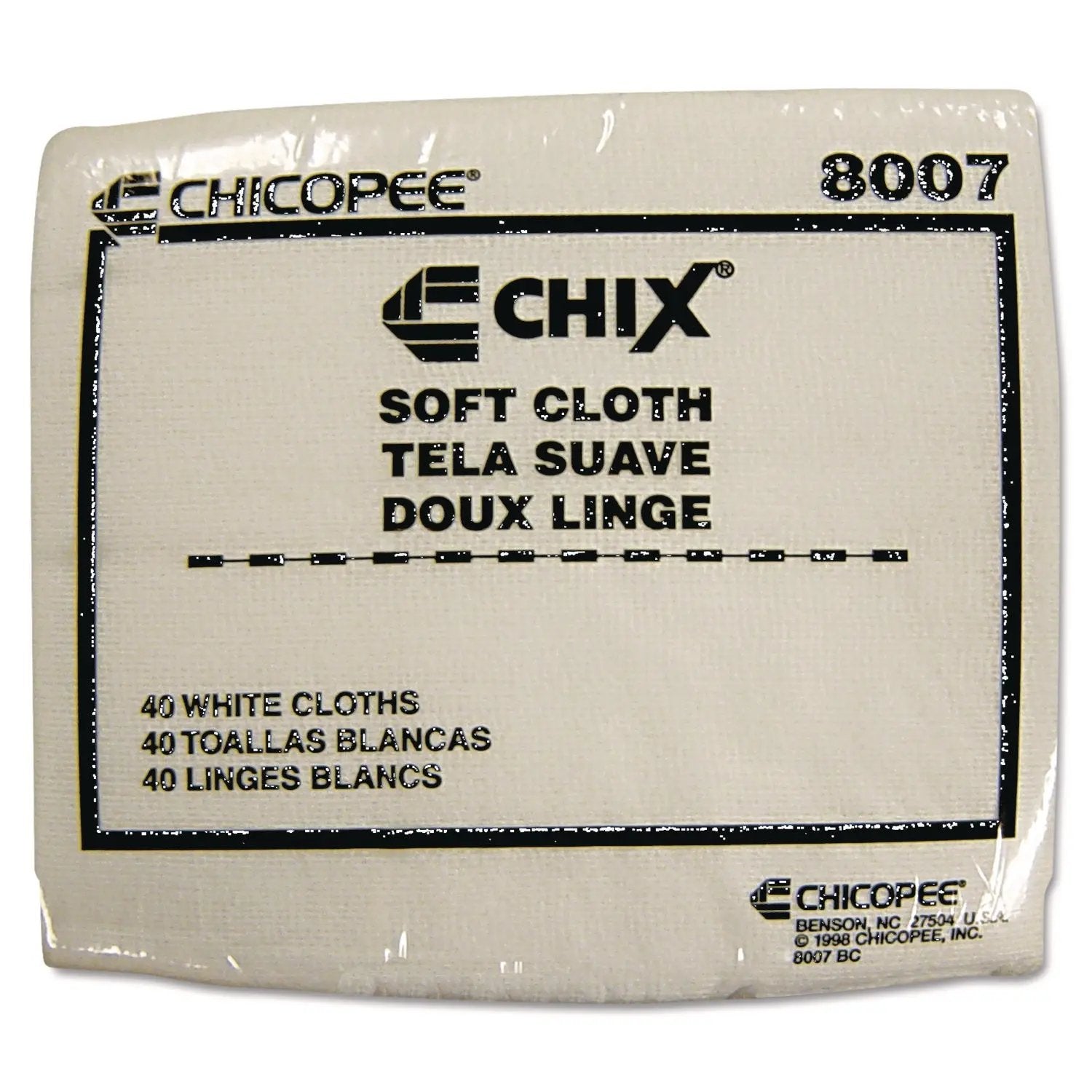 CHI8007 Soft Cloths, 13 x 15, White, 40/Pack, 30 Packs/Carton Chix