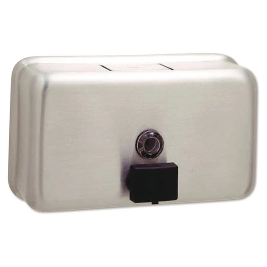 BOB2112 Classicseries Surface-Mounted Liquid Soap Dispenser, 40 Oz, 8.13 X 2.75 X 4.75, Stainless Steel Bobrick