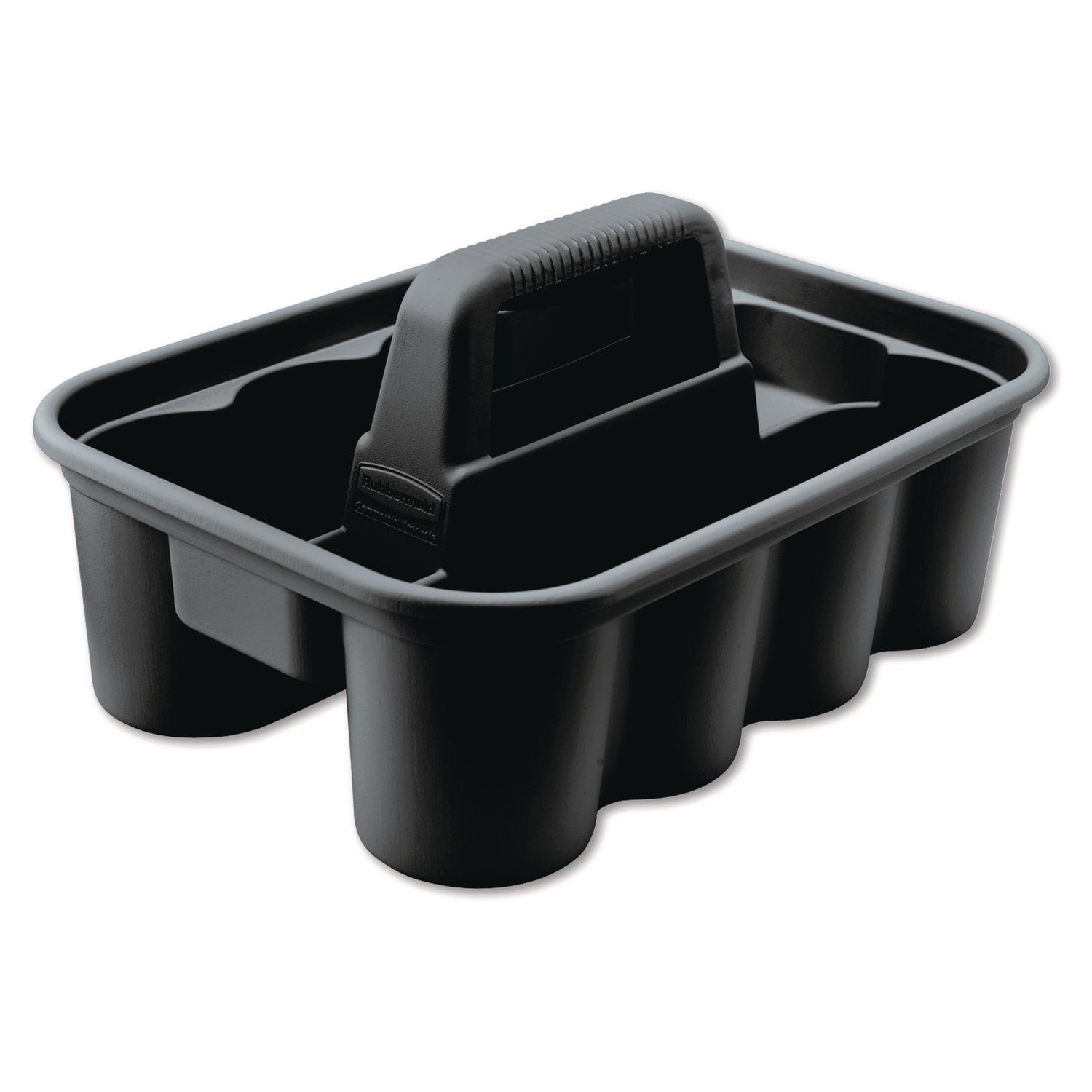 RCP315488BLA Commercial Deluxe Carry Caddy, Eight Compartments, 15 x 7.4, Black RUBBERMAID COMMERCIAL PROD.