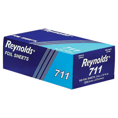 RFP711 Pop-Up Interfolded Aluminum Foil Sheets, 9 x 10.75, 500/Box, 6 Boxes/Carton
