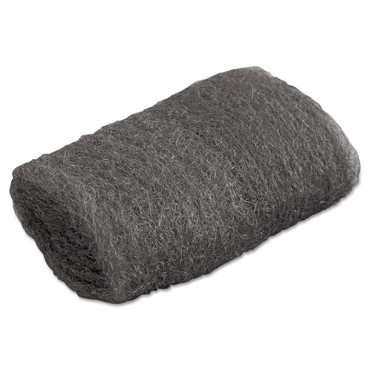 GMA117002 Industrial-Quality Steel Wool Hand Pads, #00 Very Fine, Steel Gray, 16 Pads/sleeve, 12/sleeves/carton