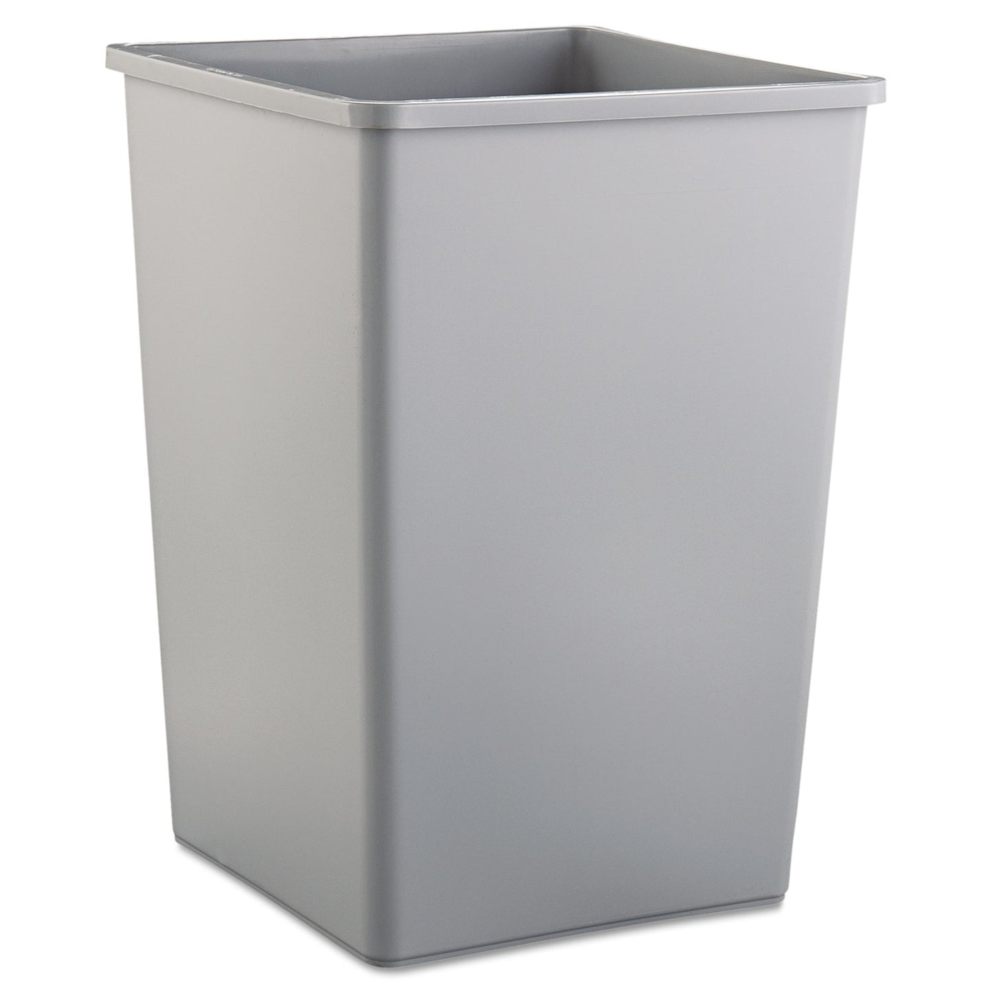 RCP3958GRA Untouchable Square Waste Receptacle, 35 gal, Plastic, Gray