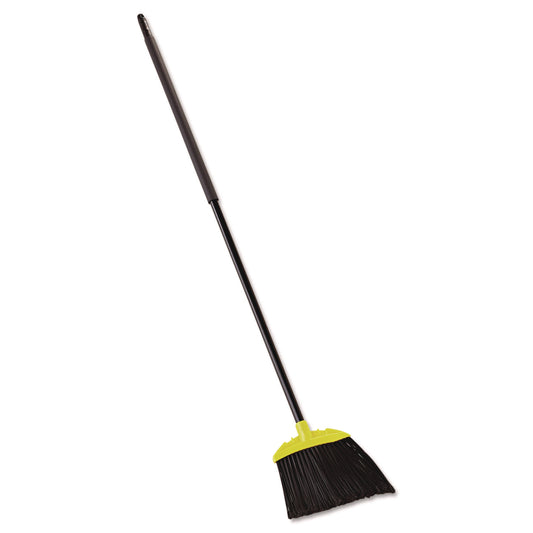 RCP638906BLAEA Jumbo Smooth Sweep Angled Broom, 46" Handle, Black/yellow