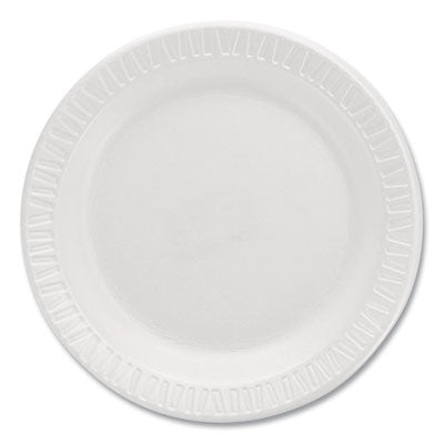 DCC6PWQRPK Mediumweight Foam Dinnerware, Plate, 6" dia, White, 125/Pack