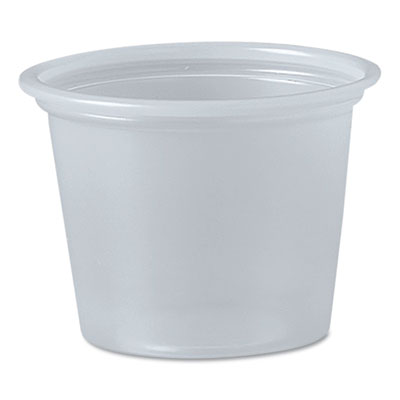 DCCP100N Polystyrene Portion Cups, 1 oz, Plastic, Translucent, 2,500/Carton
