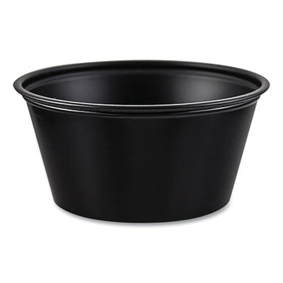 DCCP325BLK Polystyrene Portion Cups, 3.25 oz, Plastic, Black, 250/Bag, 10 Bags/Carton