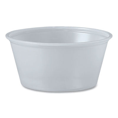DCCP325N Polystyrene Portion Cups, 3.25 oz, Plastic, Translucent, 250/Bag, 10 Bags/Carton