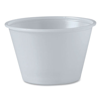 DCCP400N Polystyrene Portion Cups, 4 oz, Plastic, Translucent, 250/Bag, 10 Bags/Carton
