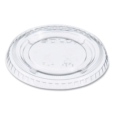 DCCPL4N Portion/Souffle Cup Lids, Fits 3.25 oz to 9 oz Portion Cups, Plastic, Clear, 125/Pack, 20 Packs/Carton