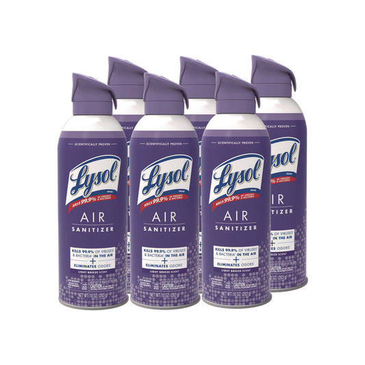 RAC99394CT Air Sanitizer Spray, Light Breeze Scent, 10 oz Aerosol Can, 6/Carton
