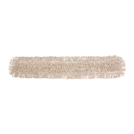 BWK1048 Industrial Dust Mop Head, Cotton, 48 x 3, White