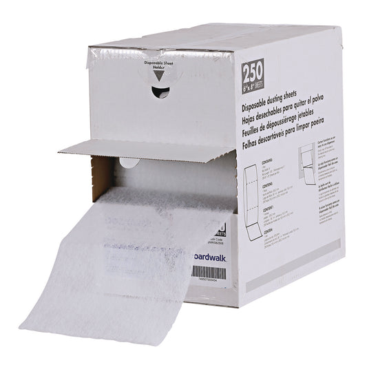BWK582508 Trapeze Disposable Dusting Sheets, 8" X 125 Ft, White, 250 Sheets/roll,