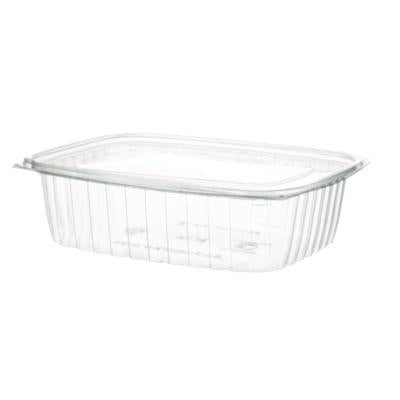 ECOEPRC48 Renewable and Compostable Rectangular Deli Containers, 48 oz, 8 x 6 x 2, Clear, Plastic, 50/Pack, 4 Packs/Carton