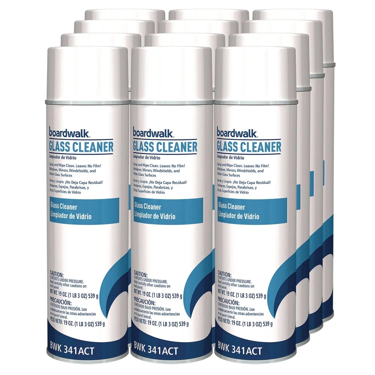 BWK341ACT Heavy-Duty Glass Cleaner, Sweet Scent, 19 oz Aerosol Spray, 12/Carton Boardwalk