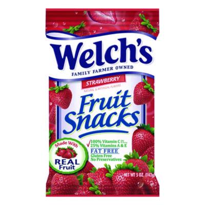 WELPIM05096 Fruit Snacks, Strawberry, 5 oz Pouch, 12/Box