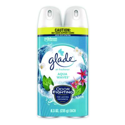 SJN357471 Air Freshener, Aqua Waves Scent, 8.3 oz Aerosol Spray, 2/Pack