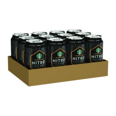 SBKPEP19286 Nitro Cold Brew Coffee, Black Unsweetened, 9.6 oz Can, 12/Carton