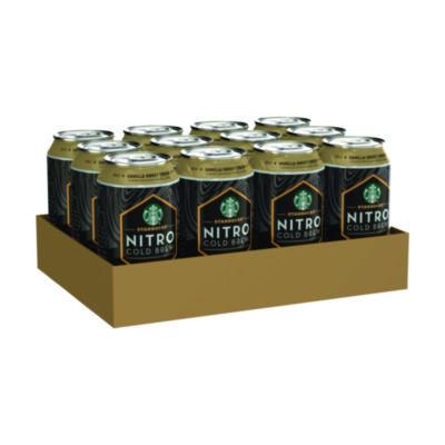 SBKPEP19290 Nitro Cold Brew Coffee, Vanilla Sweet Cream, 9.6 oz Can, 12/Carton
