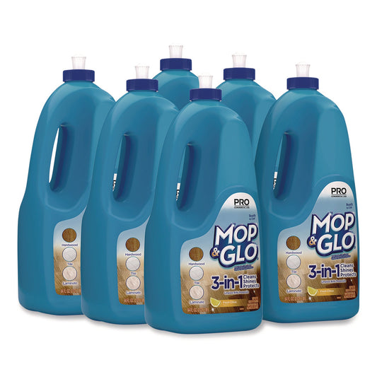 RAC74297CT Ready to Use Multi-Surface Floor Cleaner, Fresh Citrus Scent, 64 oz Bottle, 6/Carton Professional MOP & GLO