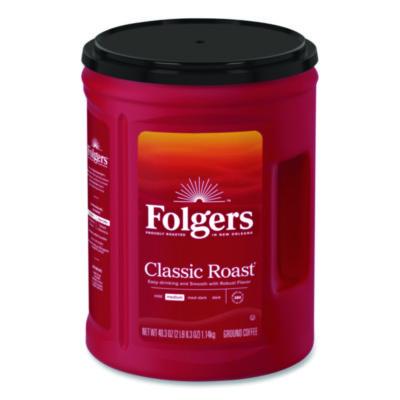 FOL30419 Classic Roast Ground Coffee, 40.3 oz Canister, 6/Carton
