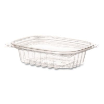 ECOEPRC8 Renewable and Compostable Rectangular Deli Containers with Lid, 8 oz, 3 x 4.83 x 1.5, Clear, Plastic, 50/Pack, 4 Packs/Carton