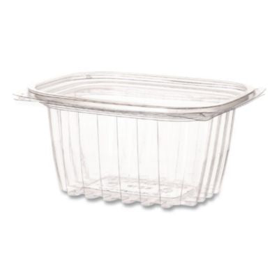 ECOEPRC16 Renewable and Compostable Rectangular Deli Containers with Lid, 16 oz, 3 x 4 x 3, Clear, Plastic, 100/Pack, 3 Packs/Carton