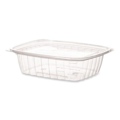 ECOEPRC24 Renewable and Compostable Rectangular Deli Containers with Lid, 24 oz, 4 x 5.5 x 2, Clear, Plastic, 50/Pack, 4 Packs/Carton