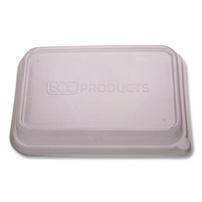 ECOEPSCRC24LID WorldView RPET Rectangular Lids, 5.84 x 8.76 x 1.37, Clear, Plastic, 50/Pack, 8 Packs/Carton
