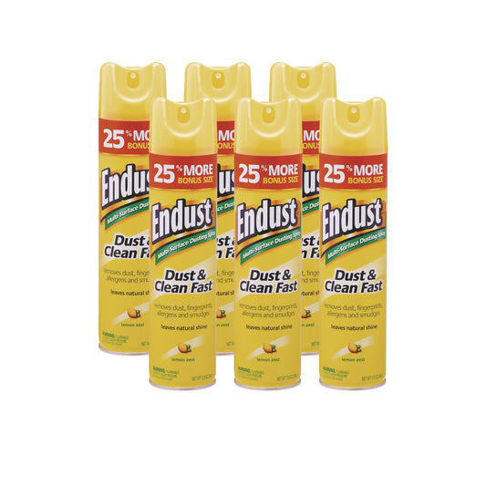 DVOCB508171 Endust Multi-Surface Dusting And Cleaning Spray, Lemon Zest, 12.5 Oz Aerosol Spray, 6/carton