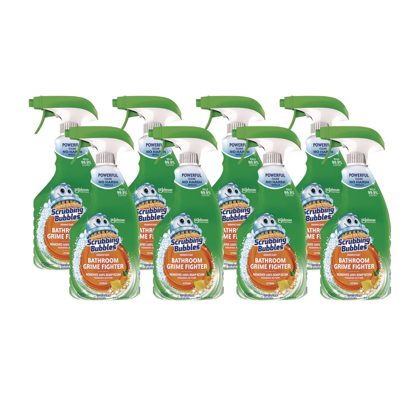 SJN366078 Multi Surface Bathroom Cleaner, Citrus Scent, 32 Oz Spray Bottle, 8/carton Scrubbing Bubbles