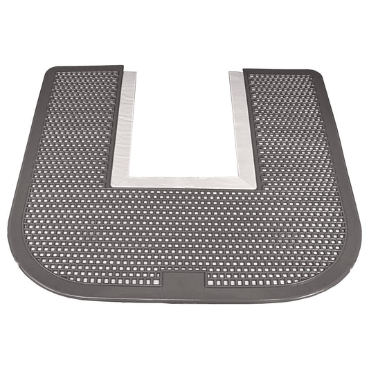 IMP1550CT Disposable Urinal Floor Mat, U-Shaped, Orchard Zing Scent, Gray Non-Slip Perforated Surface, 23" x 21.63", 6/Carton