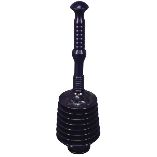 IMP9205 Deluxe Professional Plunger, 11.2" Plastic Handle, 6" dia, Black, 6/Carton