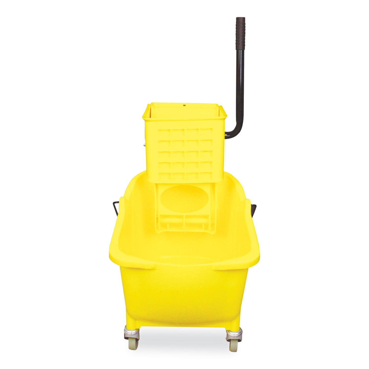 IMP7Y26363Y Side-Press Wringer And Plastic Bucket Combo, 12 To 32 Oz, Yellow